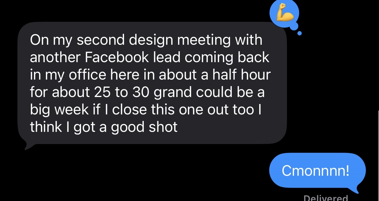 Client text about a $37K job